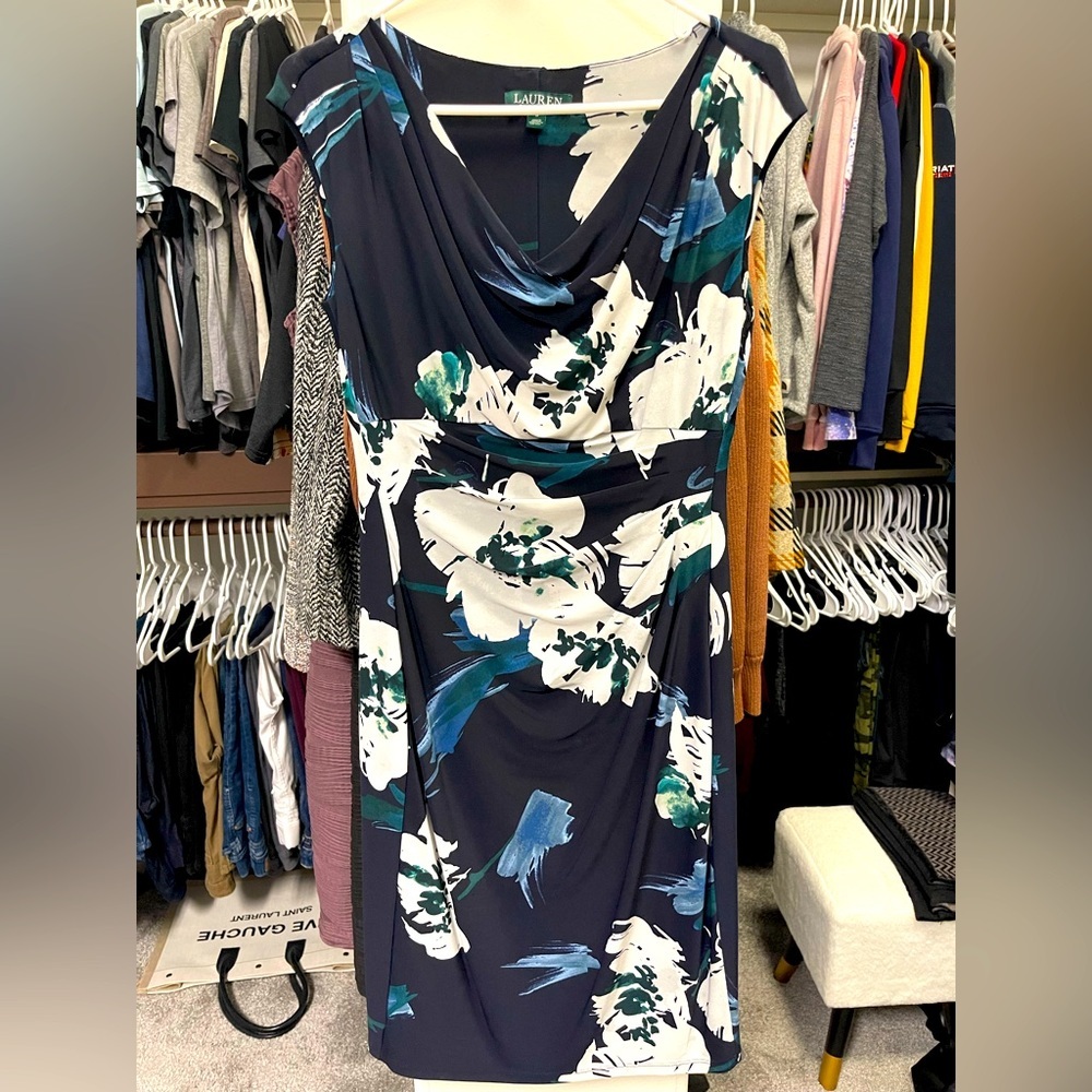 Ralph Lauren, Size 8, blue, sleeveless dress